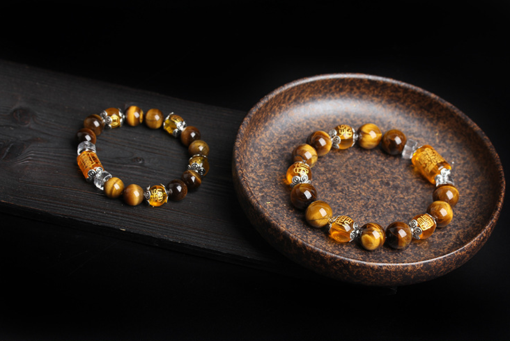 Natural Tiger Eye Bead Bracelet — 10mm & 12mm Spiritual Gemstone
