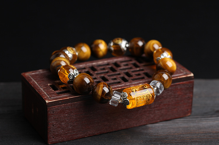 Natural Tiger Eye Bead Bracelet — 10mm & 12mm Spiritual Gemstone