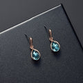 Blue & Green Teardrop Crystal Necklace & Earring Set — Ocean Statement Jewellery