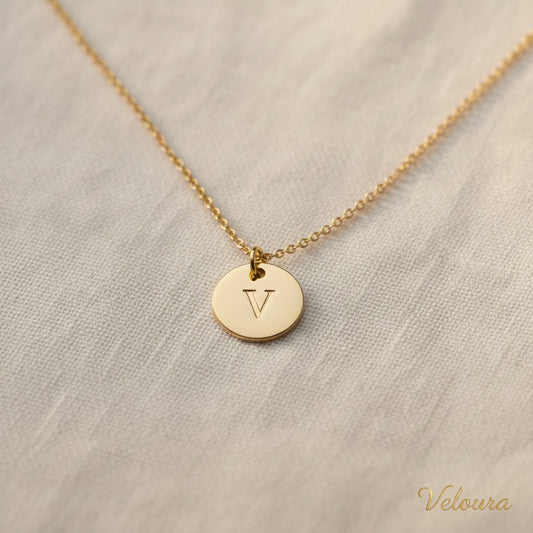 Initial Pendant Necklace — 14K Gold Plated, Personalised