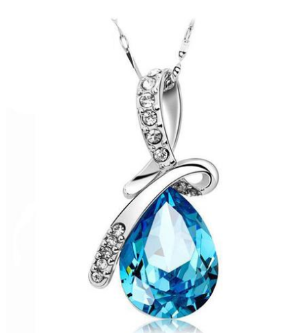Luxe Blue Crystal Jewellery Set — Bracelet, Necklace & Earrings