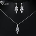 3-Piece CZ Bridal Jewellery Set — Korean Wedding Necklace, Earrings & Ring
