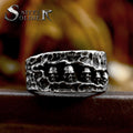 Vintage Warrior Stainless Steel Punk Ring for Men — Sizes 7–13