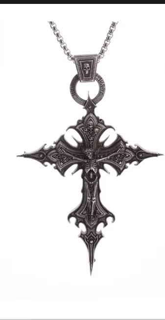Gothic Skull Cross Pendant Necklace — Bold Unisex Statement Jewellery