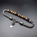 Tiger Eye Stone Bracelet for Men — Adjustable 6mm Natural Gemstone