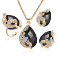 Rose Gold Bridal Jewellery Set — Wedding Necklace, Earrings & Hand Piece