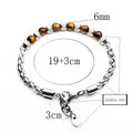Tiger Eye Stone Bracelet for Men — Adjustable 6mm Natural Gemstone